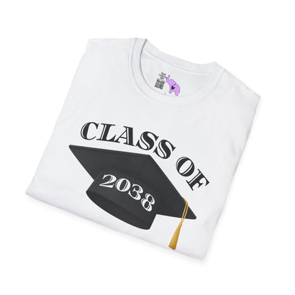 Class of 2038 Unisex Tshirt for 2026/27 First Grader (Style 2)