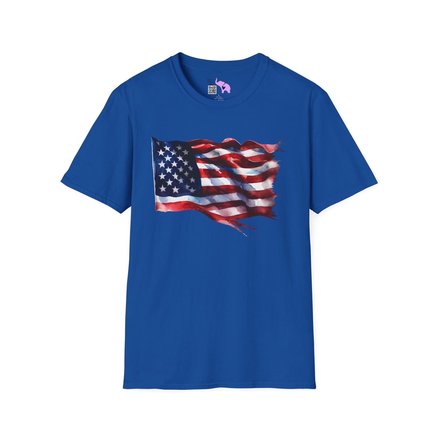 Distressed American Flag Adult T-shirt