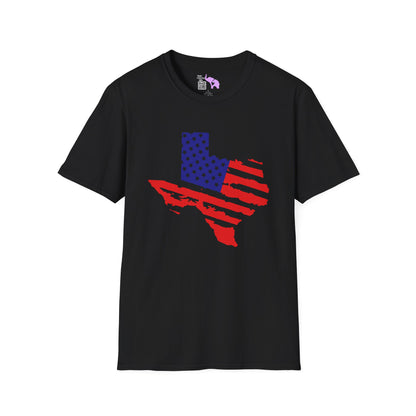 Texas American Flag Adult T-shirt