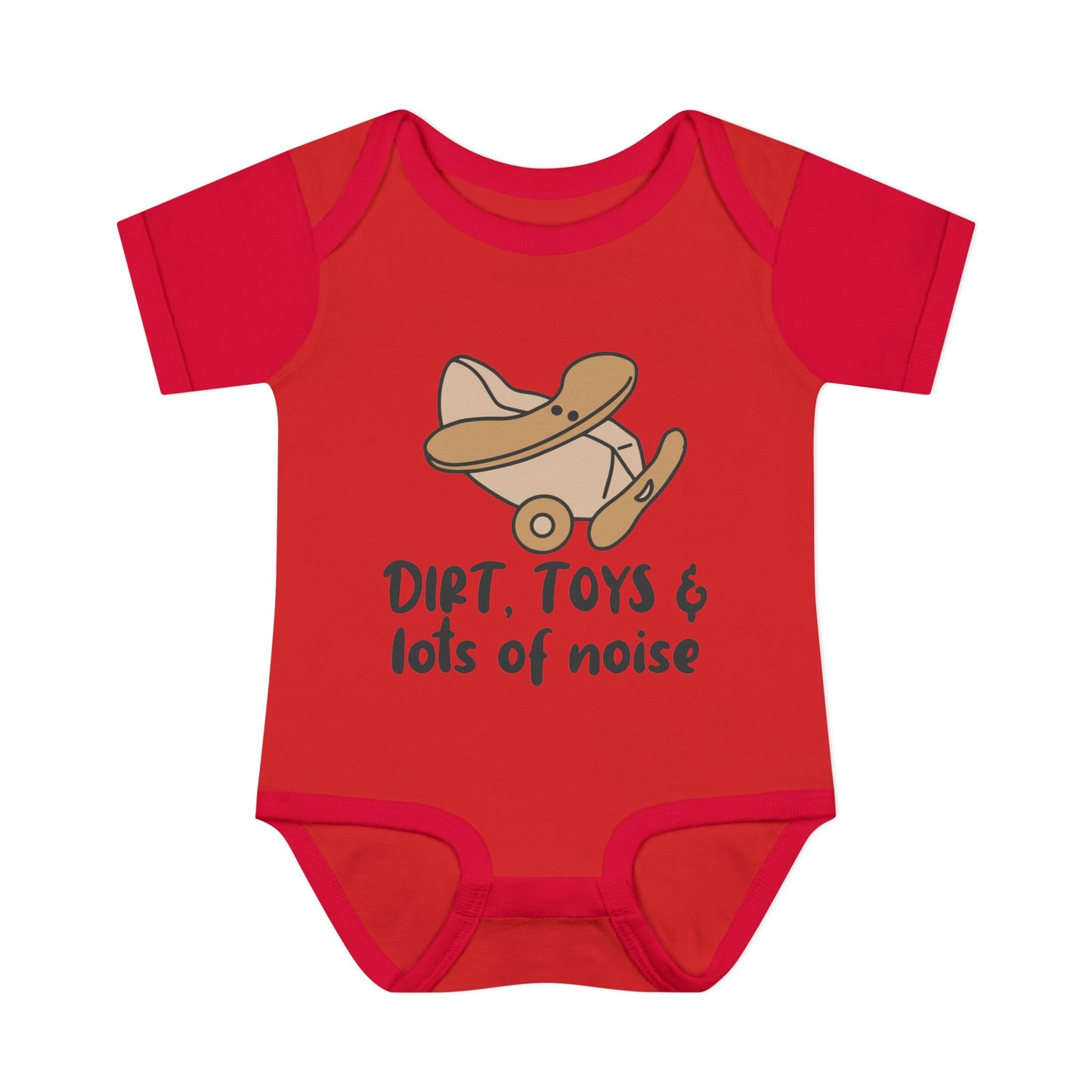 Dirt, Toys, & Lots of Noise Baby Rib Bodysuit