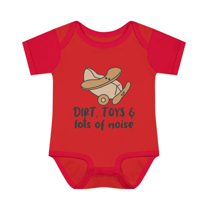 Dirt, Toys, & Lots of Noise Baby Rib Bodysuit