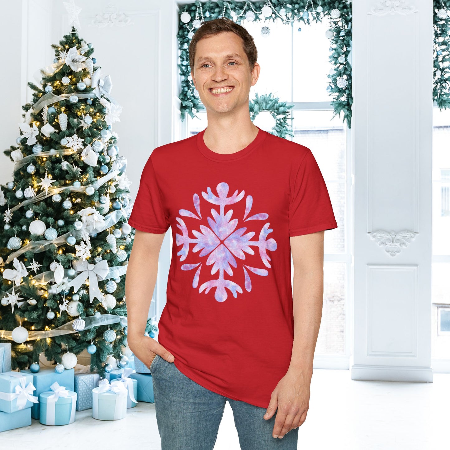 Large Snowflake 3 Adult T-shirt