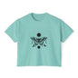 Butterfly w/Sun, Moon, & Stars Women's Boxy Tee