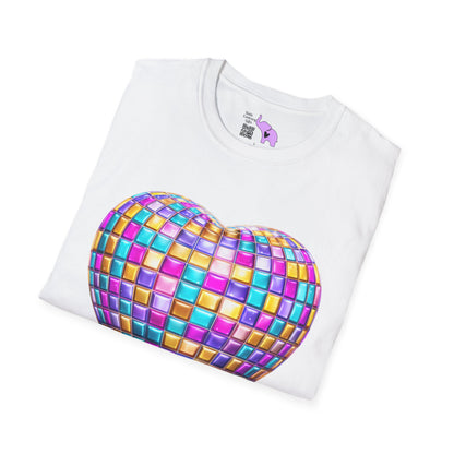 Heart in Blocks Adult T-shirt