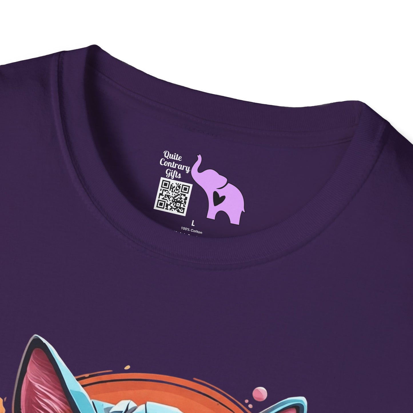 Adorable Kitty w/Flowers Adult T-shirt