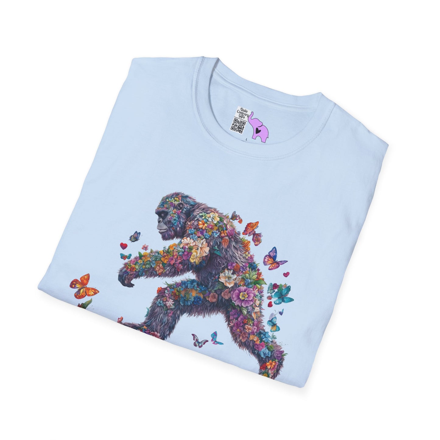Flowers & Butterflies Bigfoot Adult T-shirt