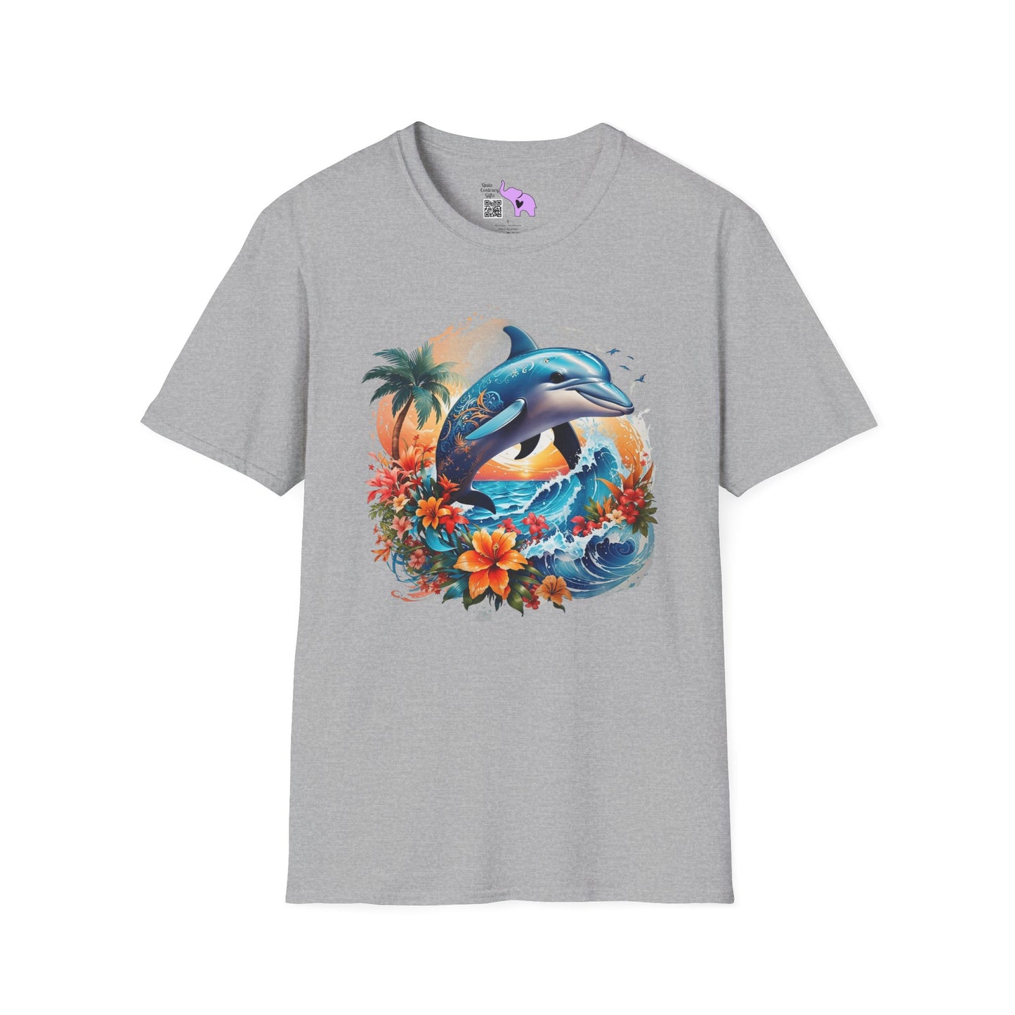Tropical Dolphin Adult T-shirt