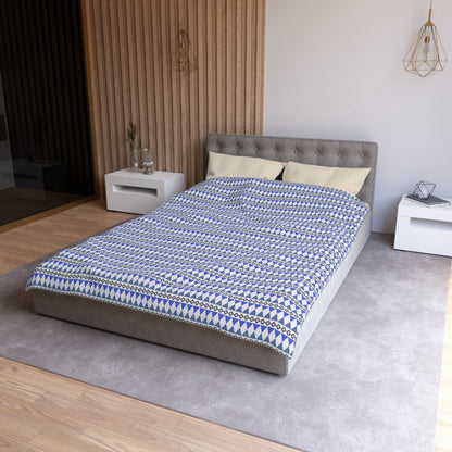 Sapphire Cairn Stripes Microfiber Duvet Cover