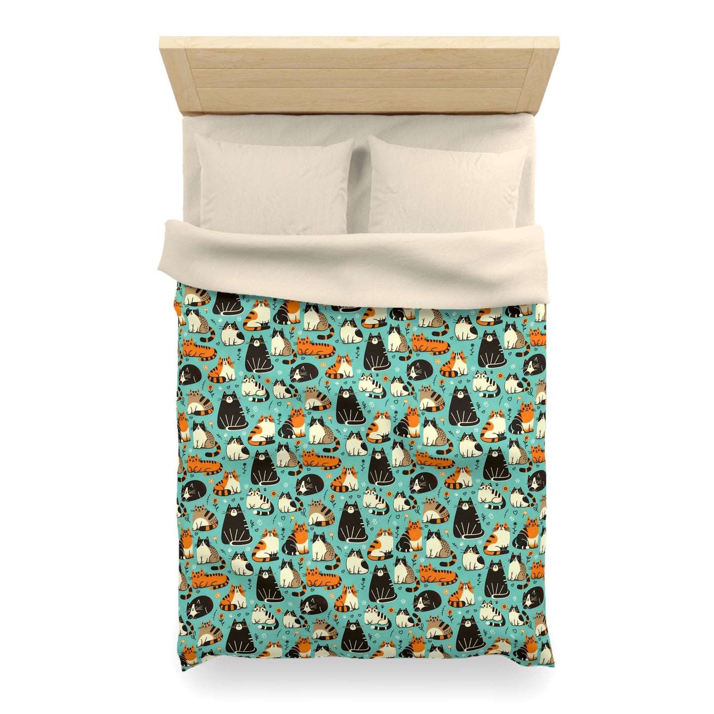 Whimsy Whiskers Microfiber Duvet Cover
