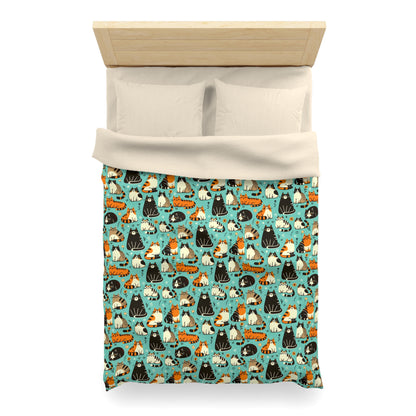 Whimsy Whiskers Microfiber Duvet Cover