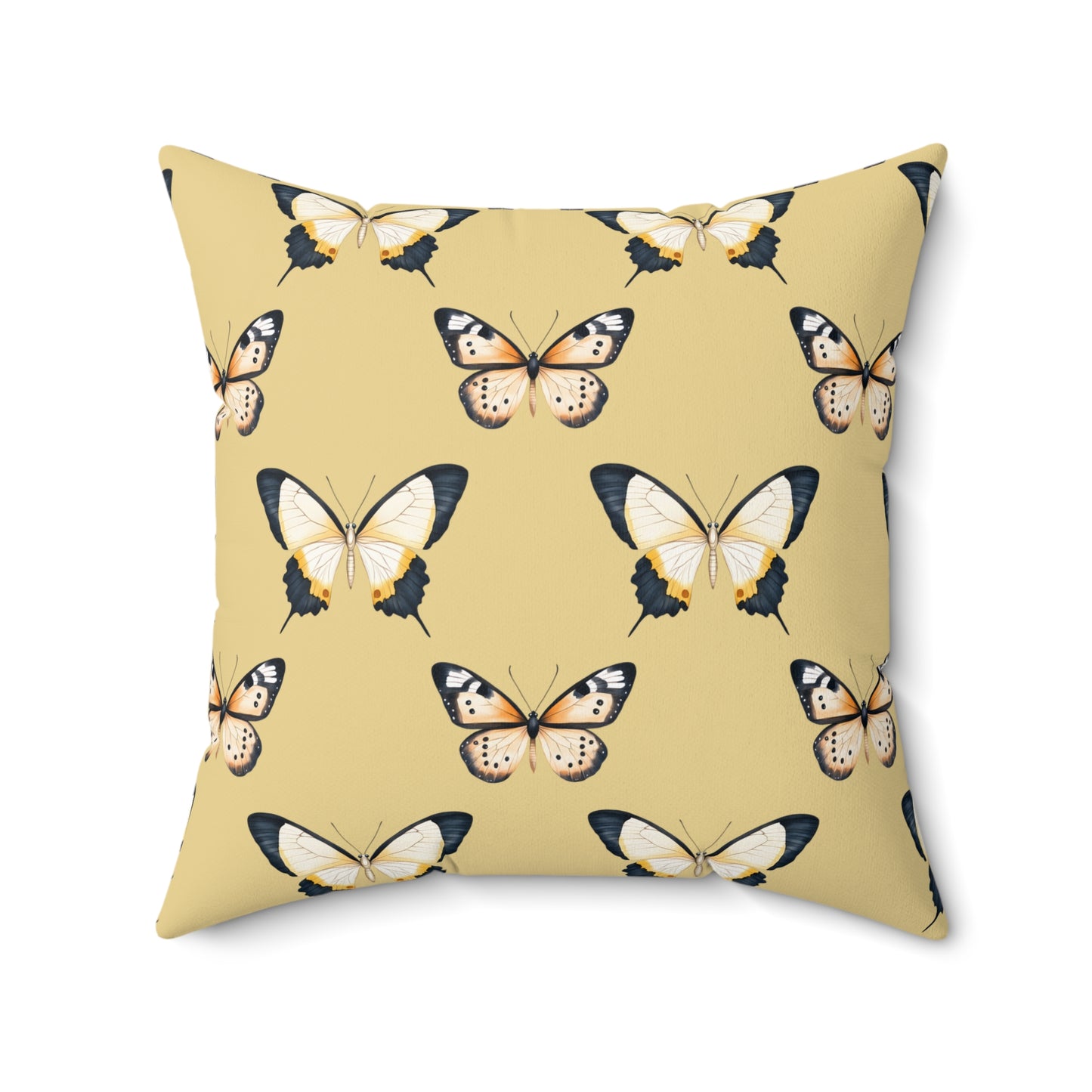 Golden Flutter Throw Pillow