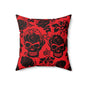 Crimson Masquerade Throw Pillow