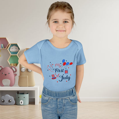 My First 4th of July 2 Baby Rib Bodysuit