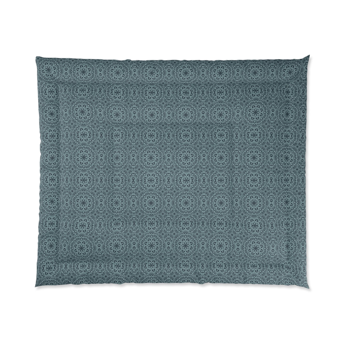 Teal Mandala Pattern Comforter