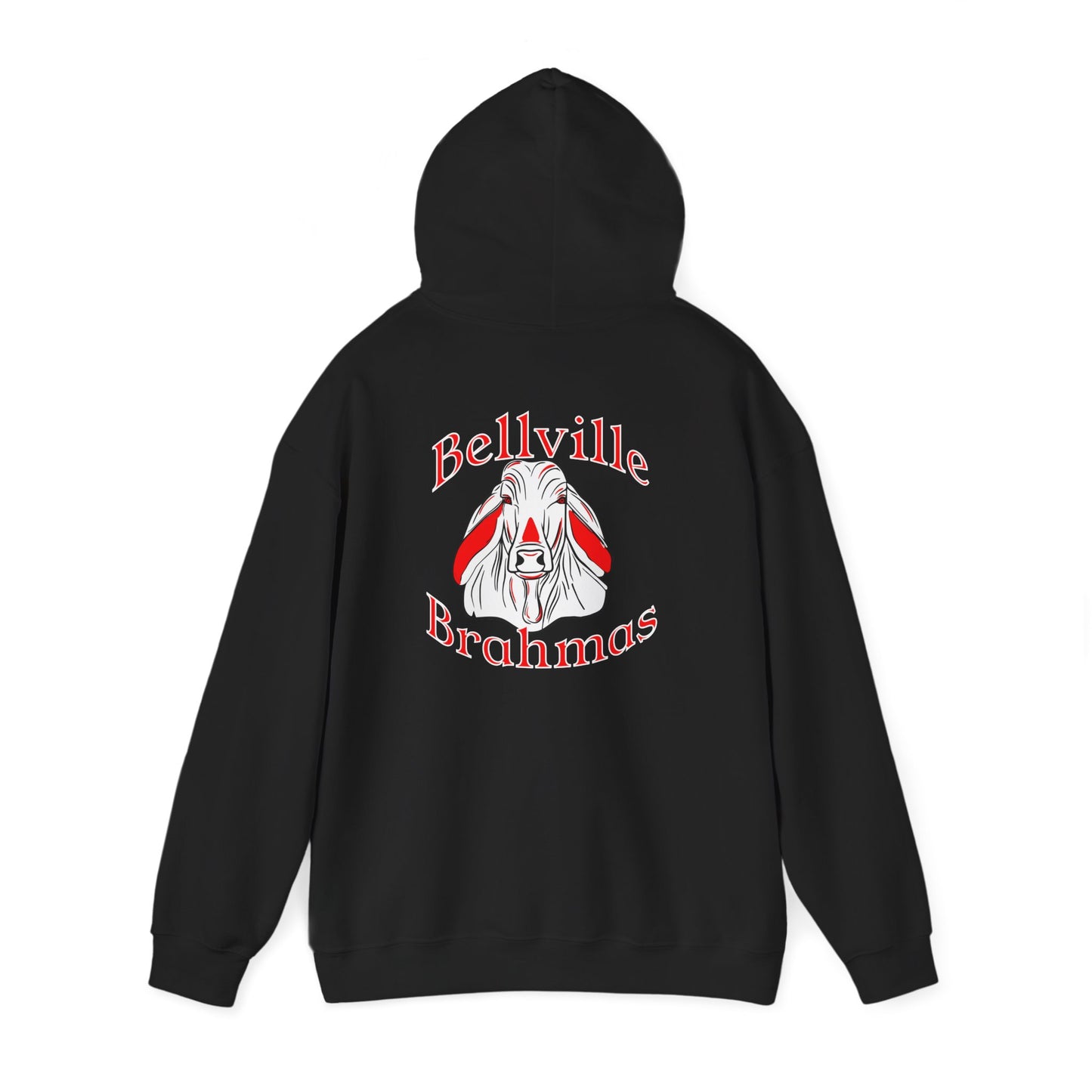 ""Bellville Brahmas Mascot Adult Heavy Blend™ Hooded Sweatshirt