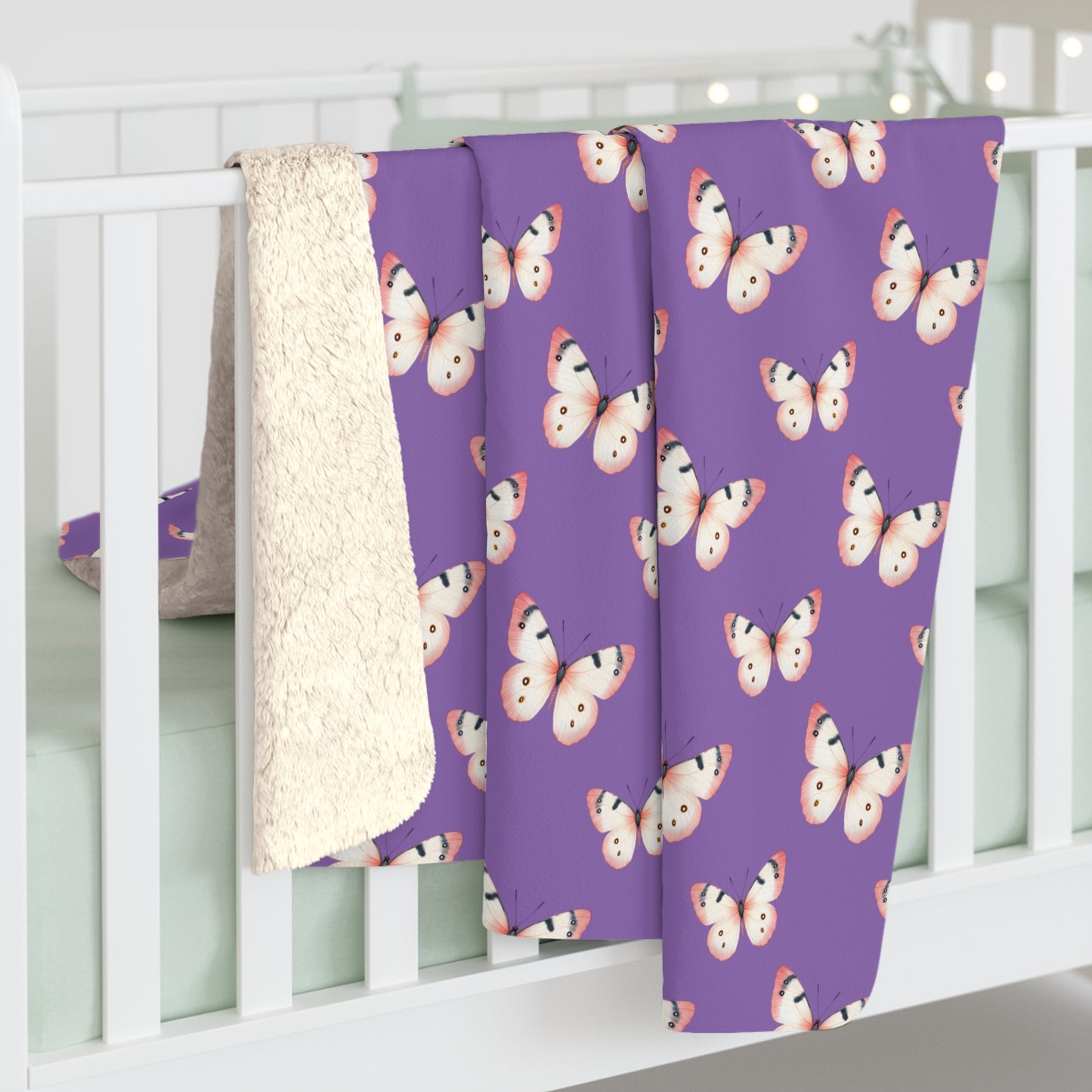 Lavender Flutter Fleece Blanket