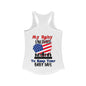 My Baby Enlisted to Keep Your Baby Safe Women's Ideal Racerback Tank