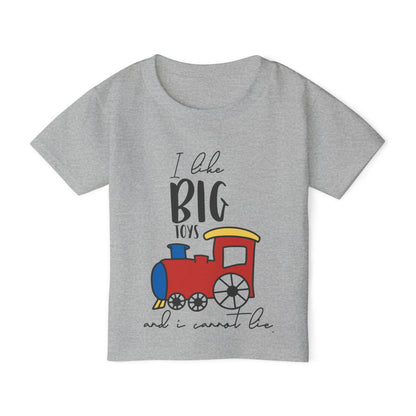 I Like Big Toys and I Cannot Lie (Train) Heavy Cotton™ Toddler T-shirt