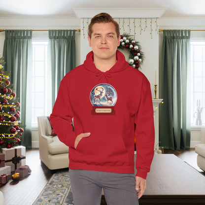 Reindeer Snow Globe Heavy Blend™ Hooded Sweatshirt