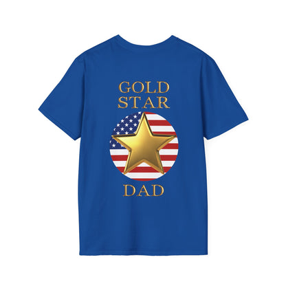 Gold Star Dad Forever Proud Adult T-shirt