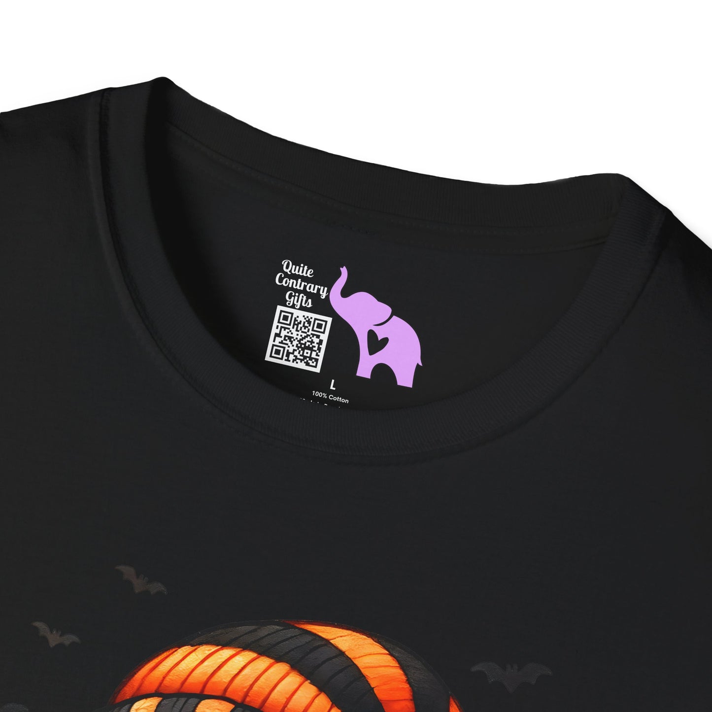 Cute Ghost w/Pumpkins Adult T-shirt