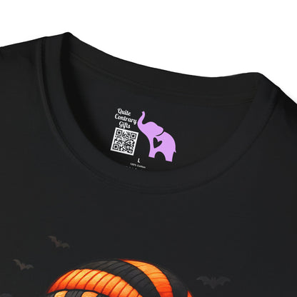 Cute Ghost w/Pumpkins Adult T-shirt