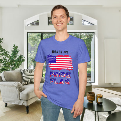 This is My Pride Flag American Flag Adult T-shirt