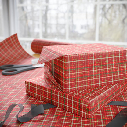 Santa’s Workshop Stripes Wrapping Paper