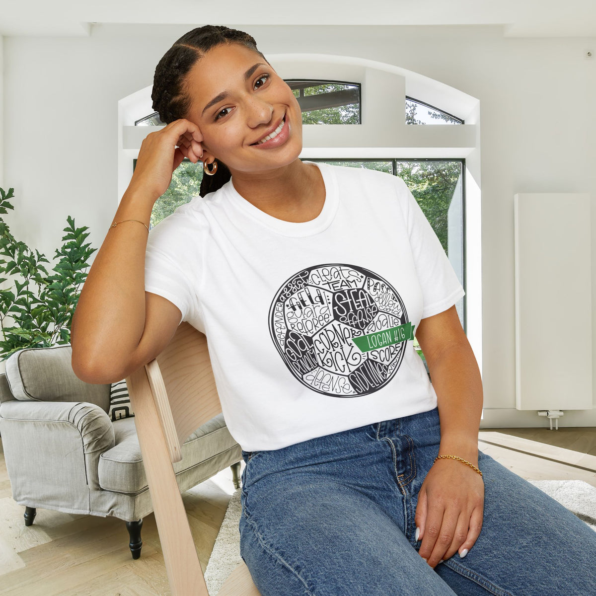 Personalized Soccer Cheer Team Adult T-shirt