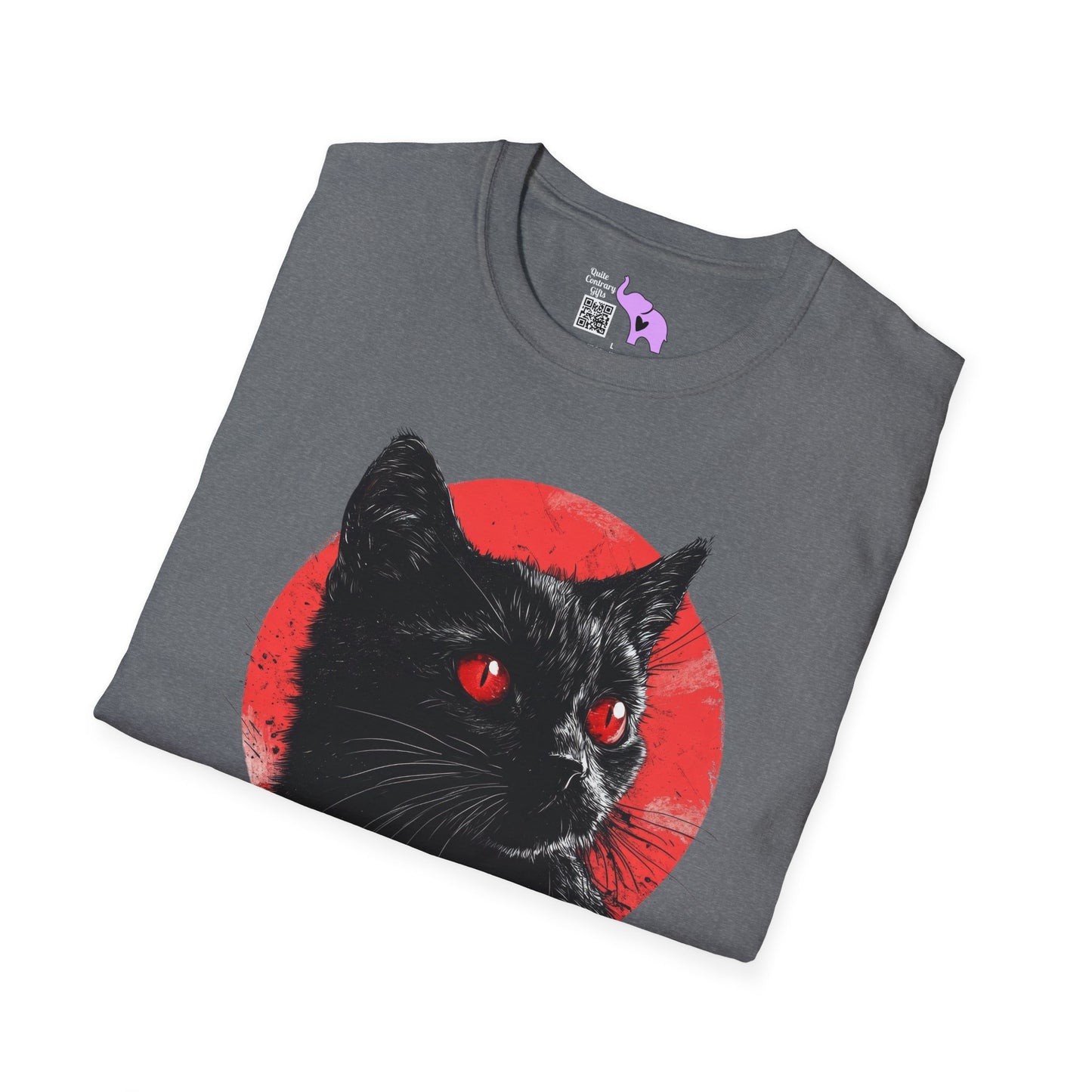 Black Cat Over Full Moon 2 Adult T-shirt