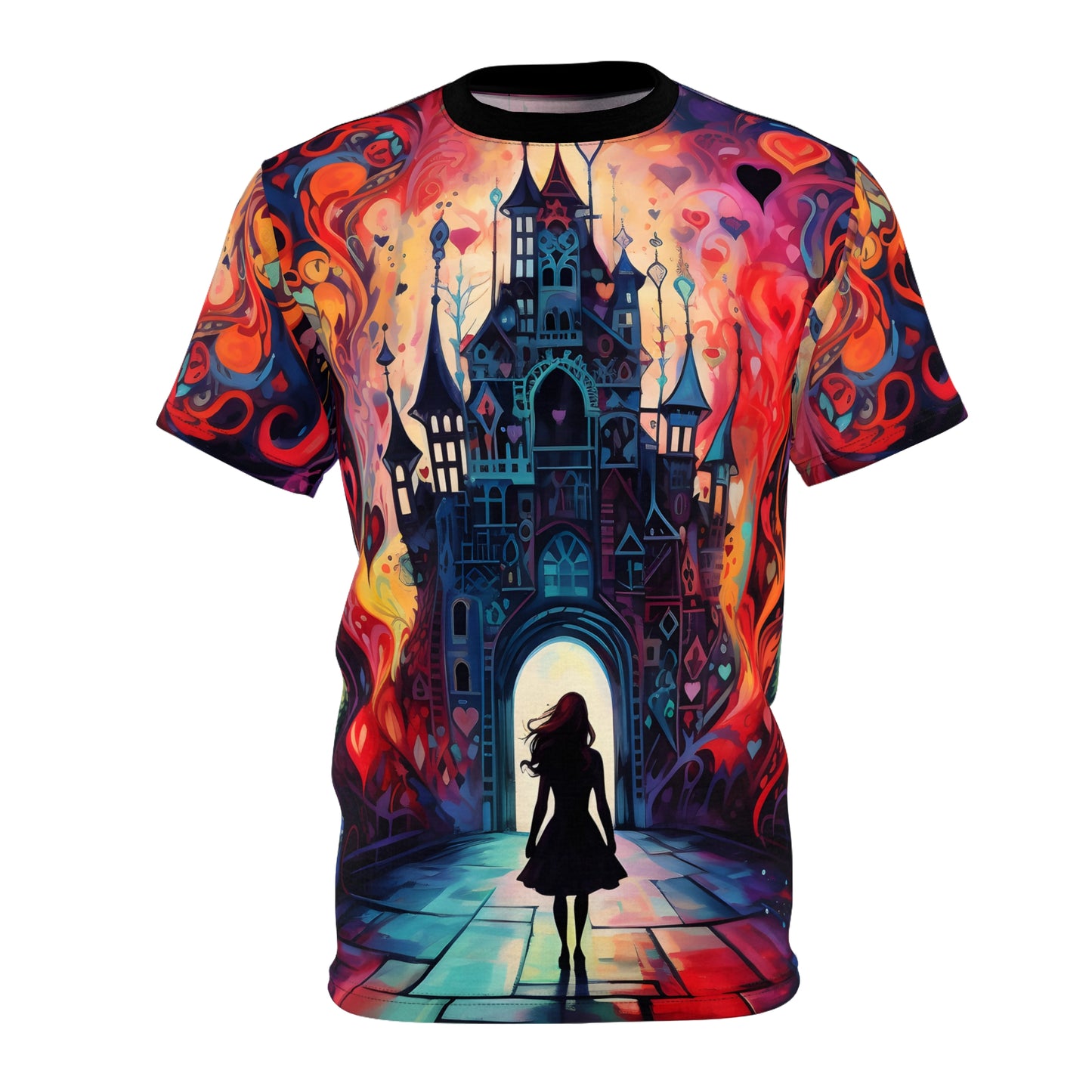 Alice In Wonderland-Themed Adult AOP Tee