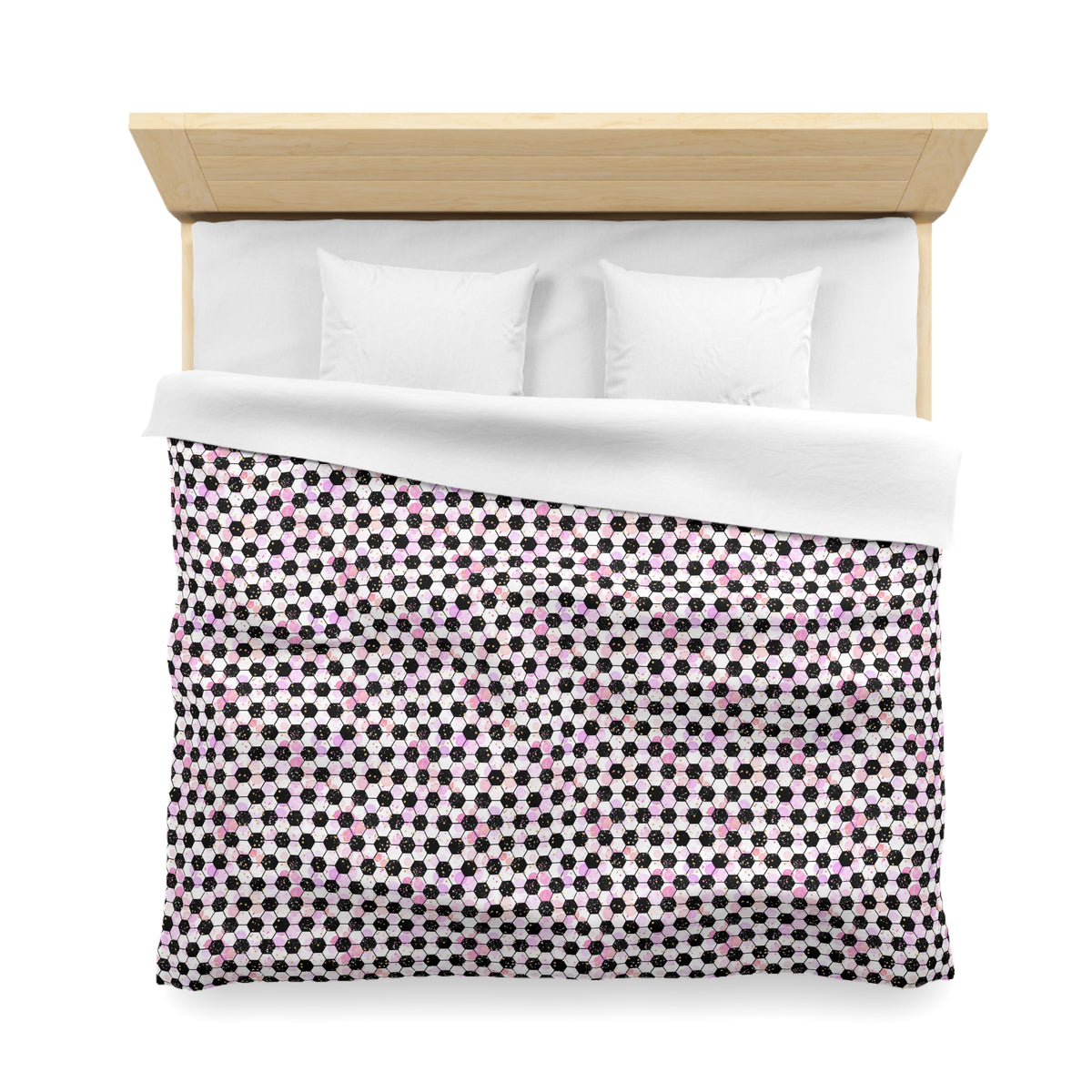 Pink Soccer Fever Microfiber Duvet Cover