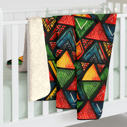 Ancestor Echo Sherpa Fleece Blanket