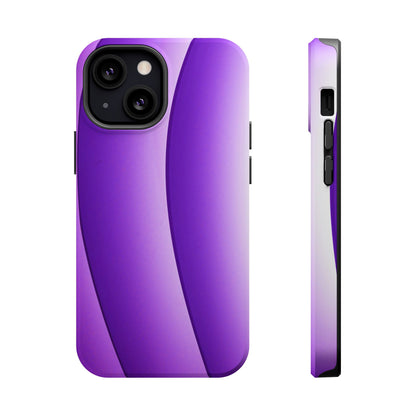Purple Gradient Stripes MagSafe® Compatible Tough Case for iPhone