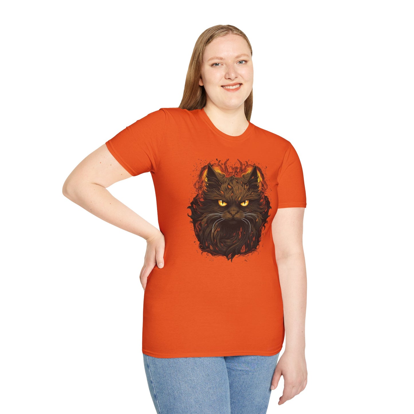 Creepy Black Cat T-shirt