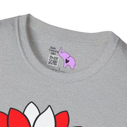 USA Red, White, and Blue Sunflower 2 Adult T-shirt