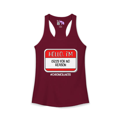 Hello, I'm Dizzy for No Reason Women's Ideal Racerback Tank