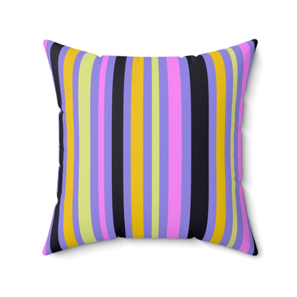 Midnight Pop Stripes Throw Pillow