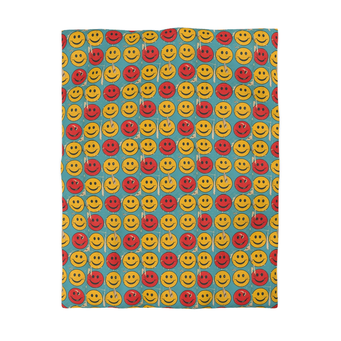 Retro Grins Microfiber Duvet Cover