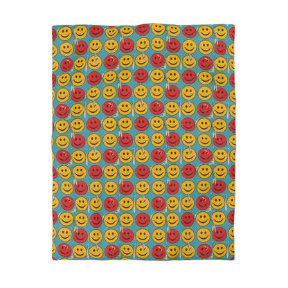 Retro Grins Microfiber Duvet Cover