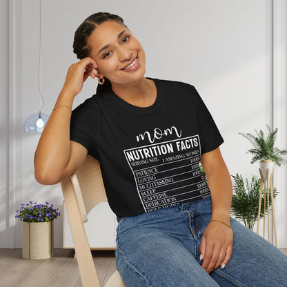 Mom Nutrition Facts Adult T-shirt