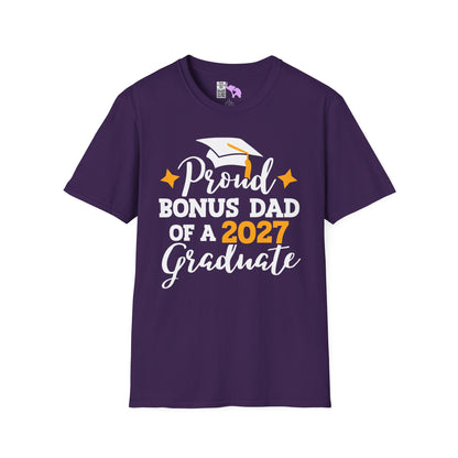 Proud Bonus Dad of a 2027 Graduate Adult T-shirt