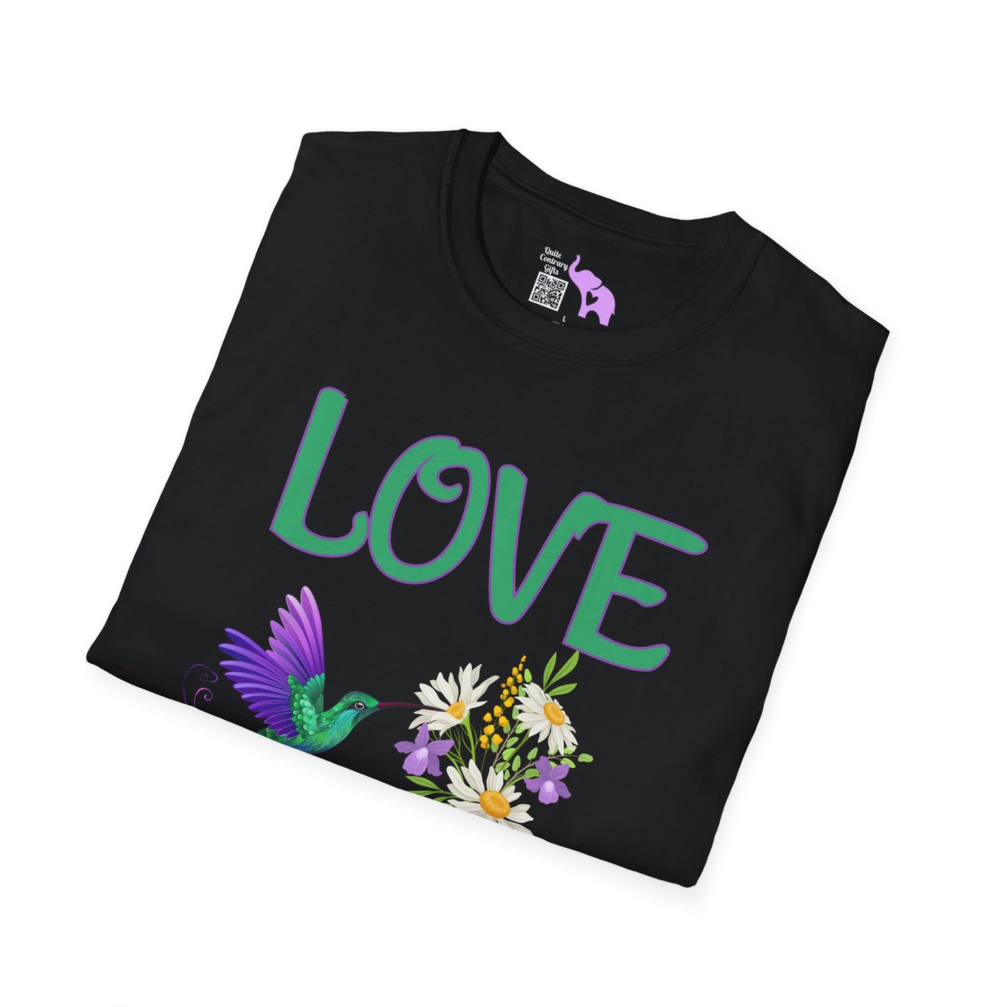 Love Yourself w/Hummingbird Adult T-shirt