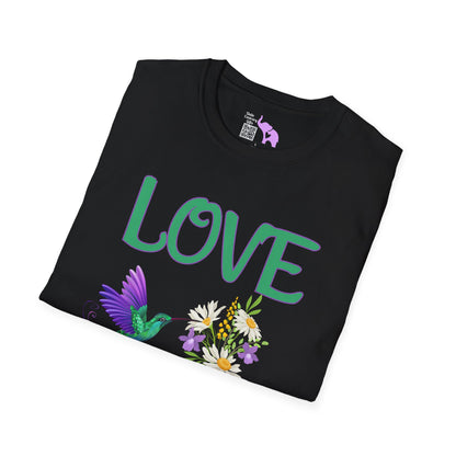 Love Yourself w/Hummingbird Adult T-shirt