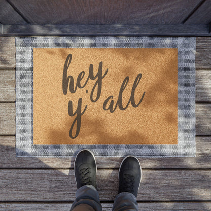 Hey Y'all Coconut Fiber Doormat