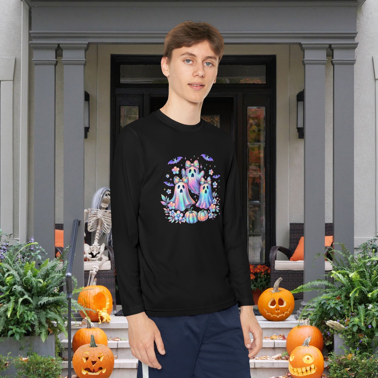 Haunted in Pastels Youth Long Sleeve Tee