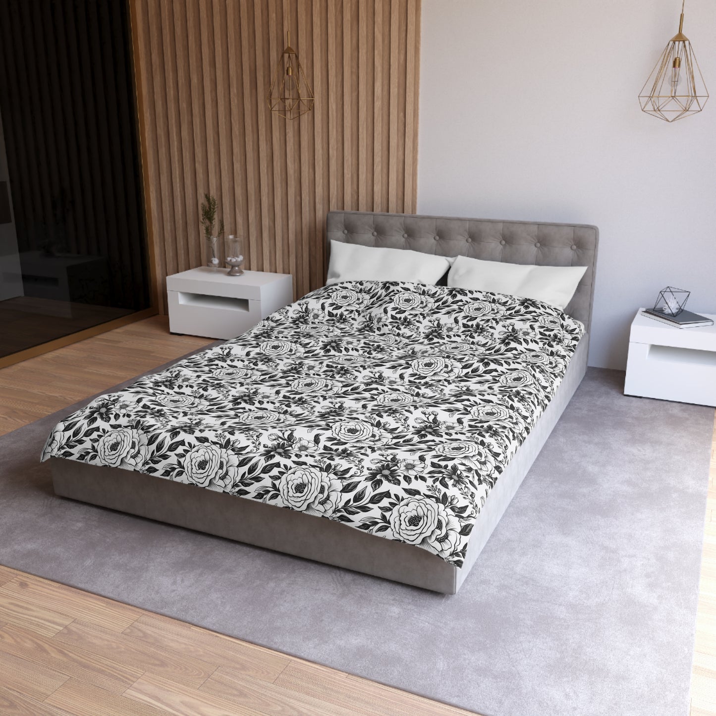 Whispering Blooms Microfiber Duvet Cover