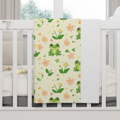 Froggy Meadow Baby Blanket