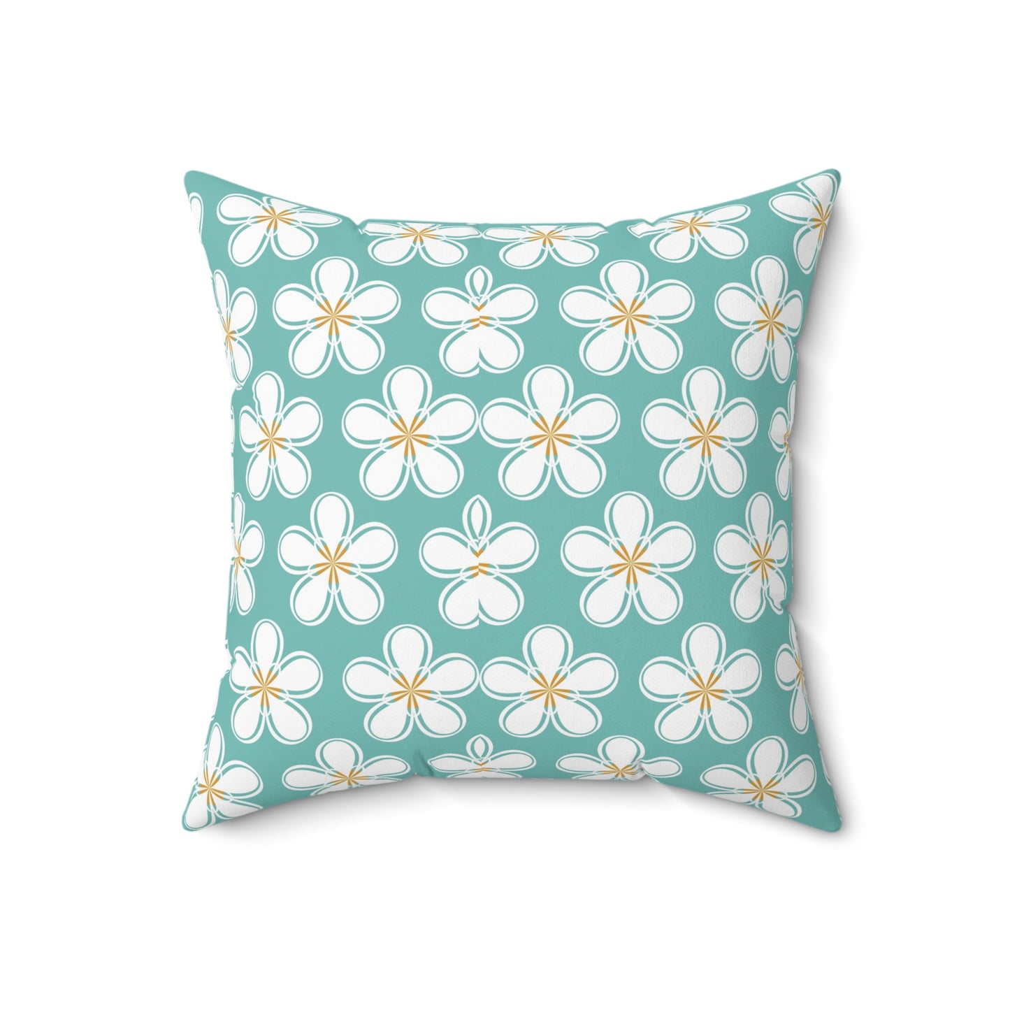 Tealberry Blooms Throw Pillow