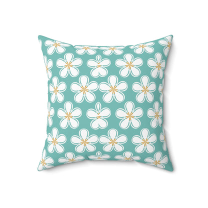 Tealberry Blooms Throw Pillow